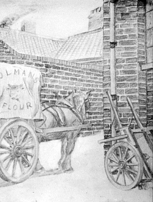 pencil drawing of Crooks Place